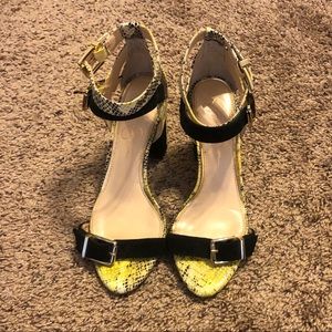 Jessica Simpson Snakeskin Block Heels